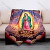 1PC Our Lady of Guadalupe Print Believer Pray Blanket Warm Soft Flannel Material Suitable for All Seasons Luxurious Gift