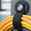 Heavy Duty Magnetic Hook Extension Cord Strap Garage Storage Hook Ties for Hanging Cables, Hoses, Workshop Rope