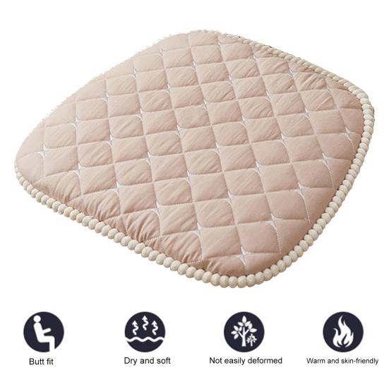Yousheng Chair Mat Zipper Design Comfortable Seat Cushion Easy To Clean Strap Fixed Chair Cushion for Home Office
