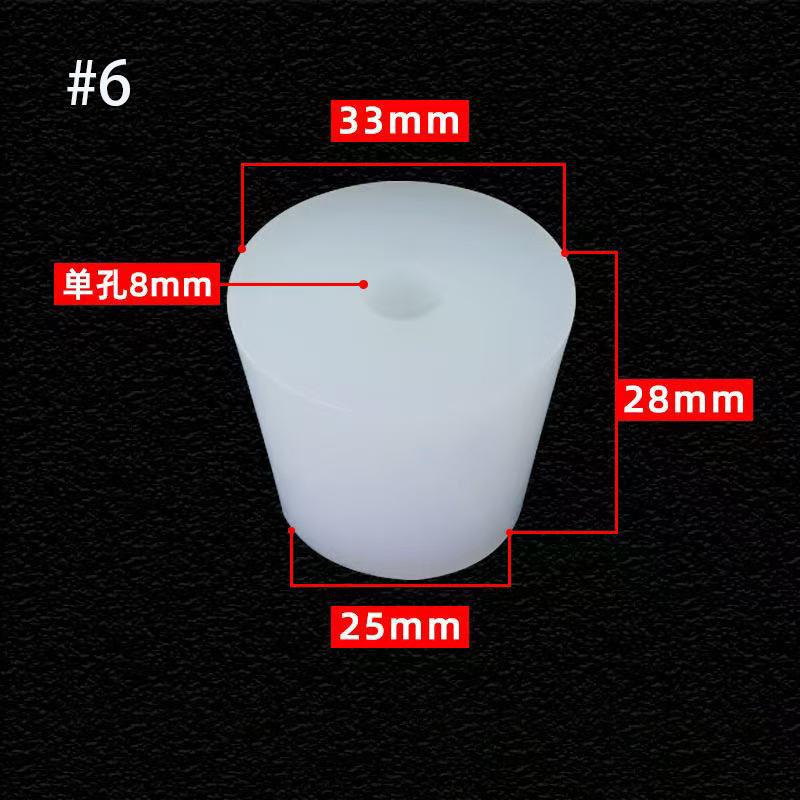 Silicone Solids Plug Fermenter Cover Rubber Stopper With Hole Laboratory Stopper Valve Acid Alkali Resistant Brew Wine Stoppers