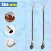10Pcs Straws Spoon 7.2 Inch Stainless Steel Yerba Mate Tea Drinking Straws Multifunctional Reusable Straw Stirring Spoon Straw