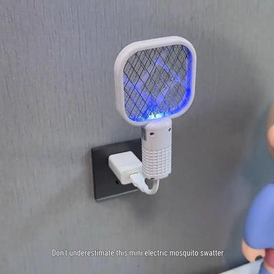 2 w 1 Elektryczna packa na komary i lampa wabiąca USB: Automatyczny domowy zabójca i odstraszacz komarów.