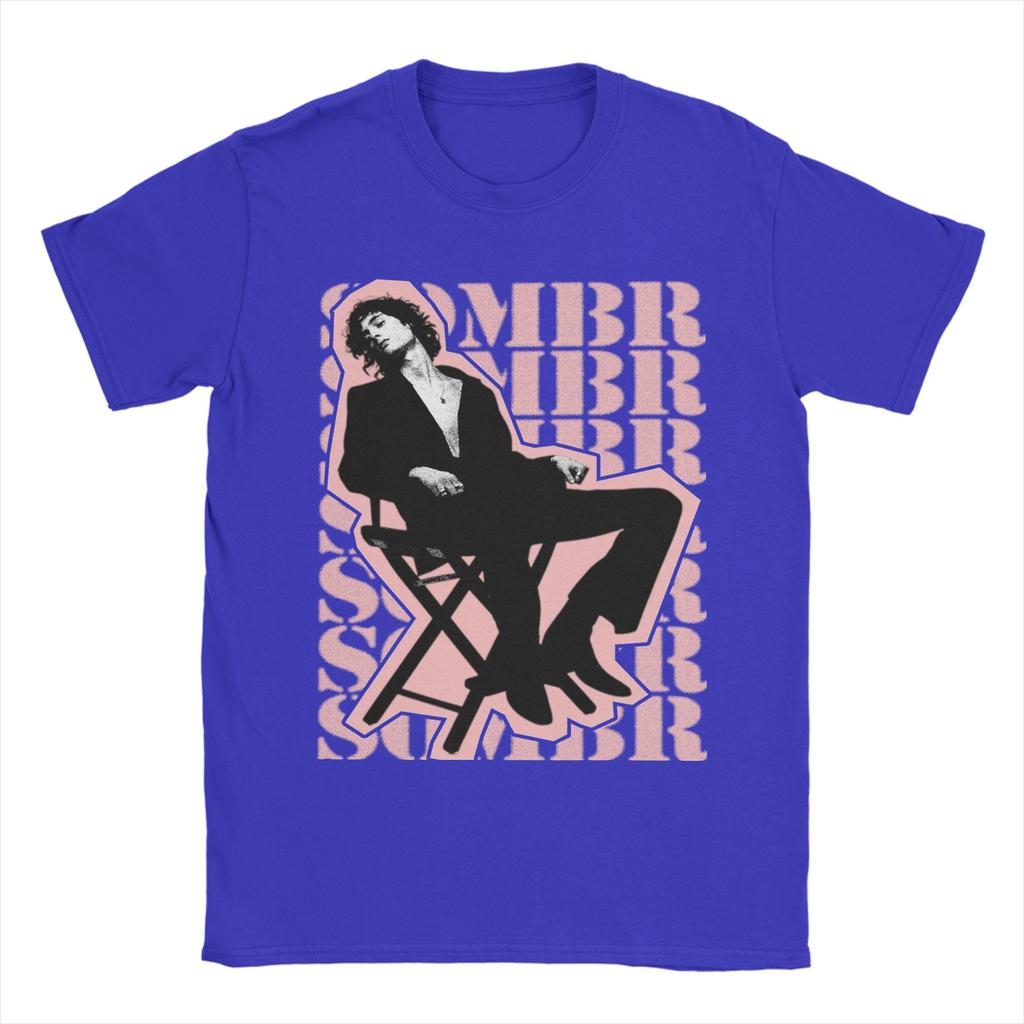 Unisex T-Shirts Sänger Sombr Vintage Reine Baumwolle T-Shirts Kurzarm T-Shirt Rundhals Kleidung Bedruckt