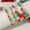 Cross-border Snowflake Bell Bracelet: European & American Holiday DIY Beaded Jewelry.