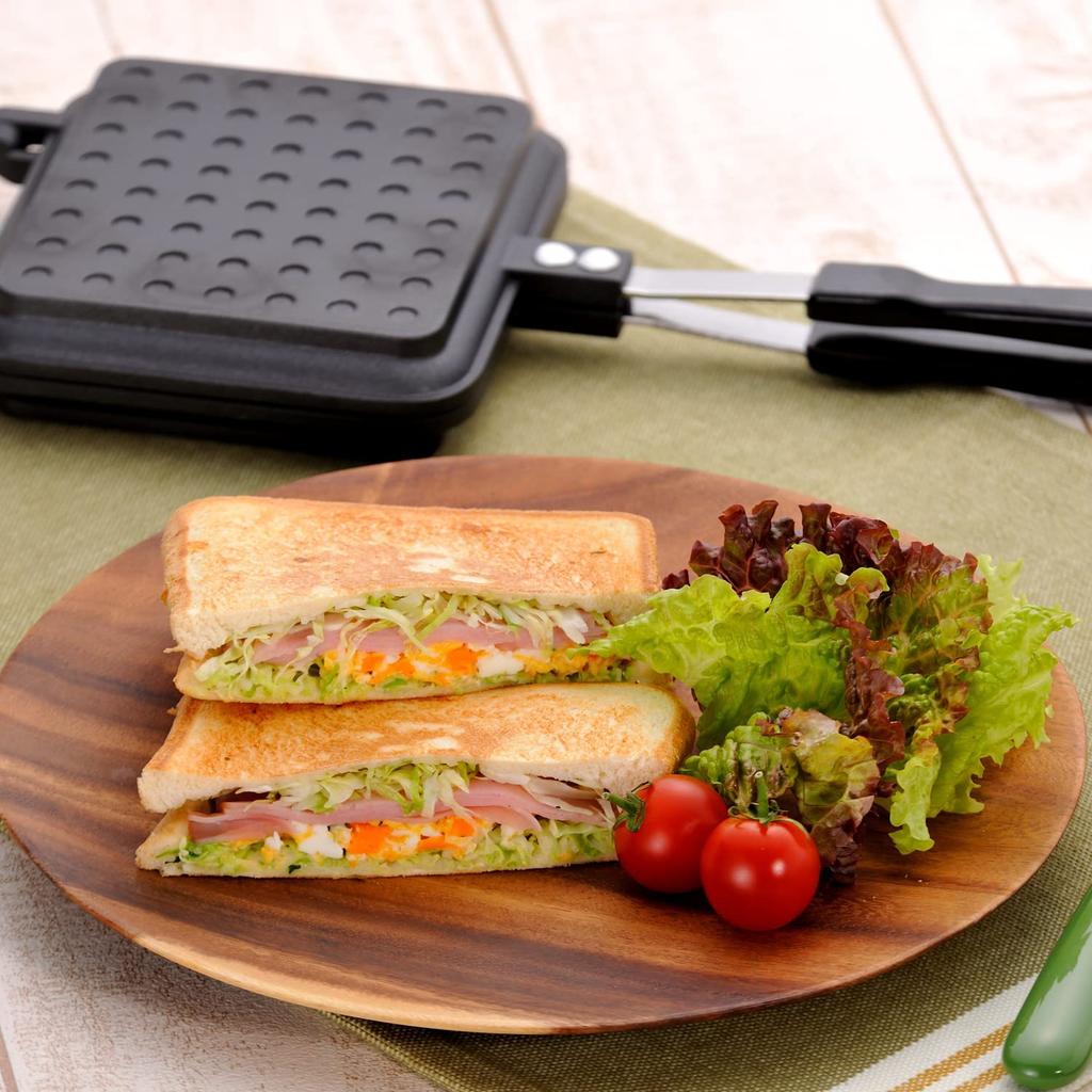 Wahei Freiz Hot Sandwich Maker, Induction and Gas Compatible, Removable, Ideal for Outdoor Camping and Veranping, Model RB-2048