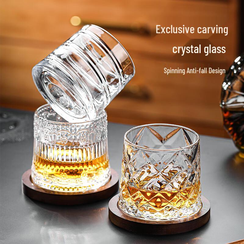 

LOVWISH Spiral Spinning Whisky Glass