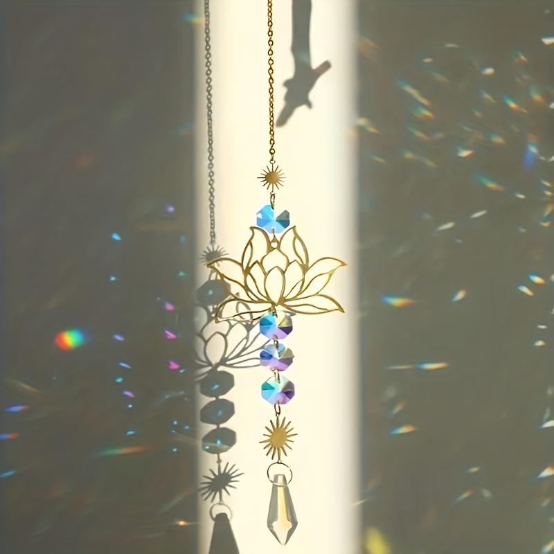 Lotus Pendant Crystal Sun Catcher, Wind Chimes, Wedding Party, Home Decoration, Car Hanging, Hanging Decoration, Sun Catcher, Photo Props