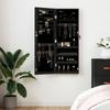 VidaXL Wall-mounted Jewelry Cabinet with Mirror Black 37.5x10x106 Cm 353218