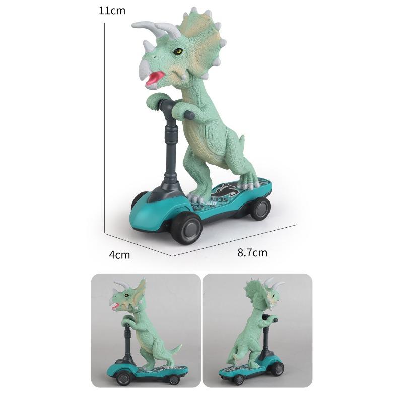 Children's Toys Dinosaur Velociraptor Tyrannosaurus Animal Pull Back Finger Scooter Small Toy Model