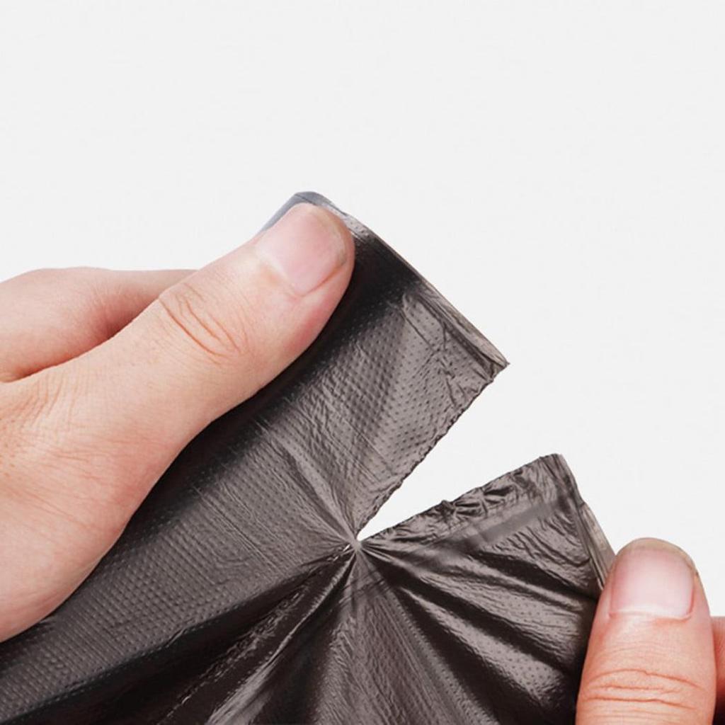15pcs Disposable Garbage Bags With Rolled Flat Black Plastic Bags For Home Use