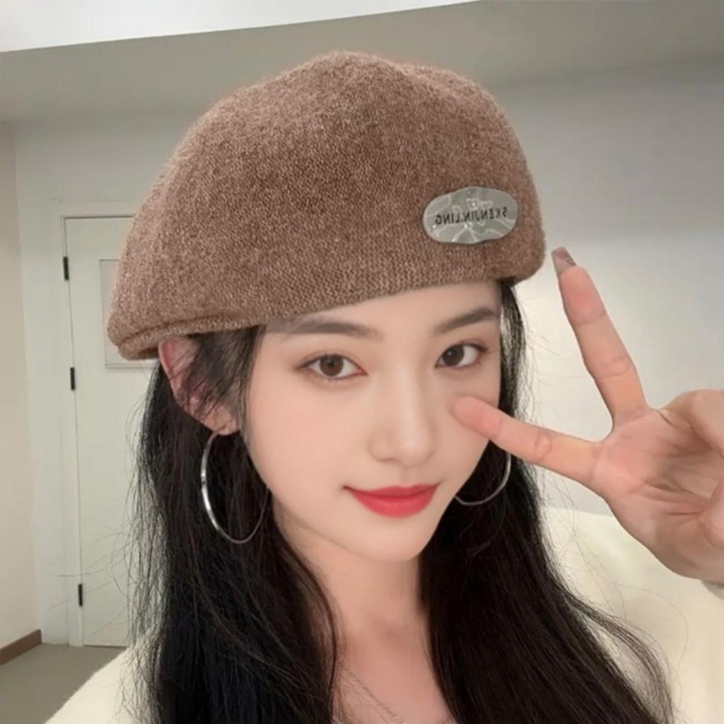 Gorro de Invierno Hacia Delante Boina Versátil de Doble Uso