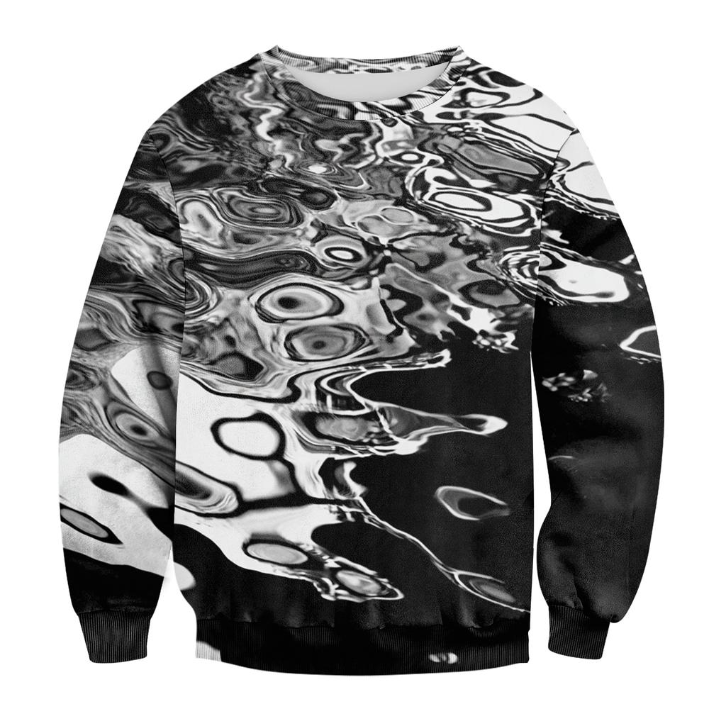 Men's Casual Fashion Printed Round Neck Pullover Sweatshirt