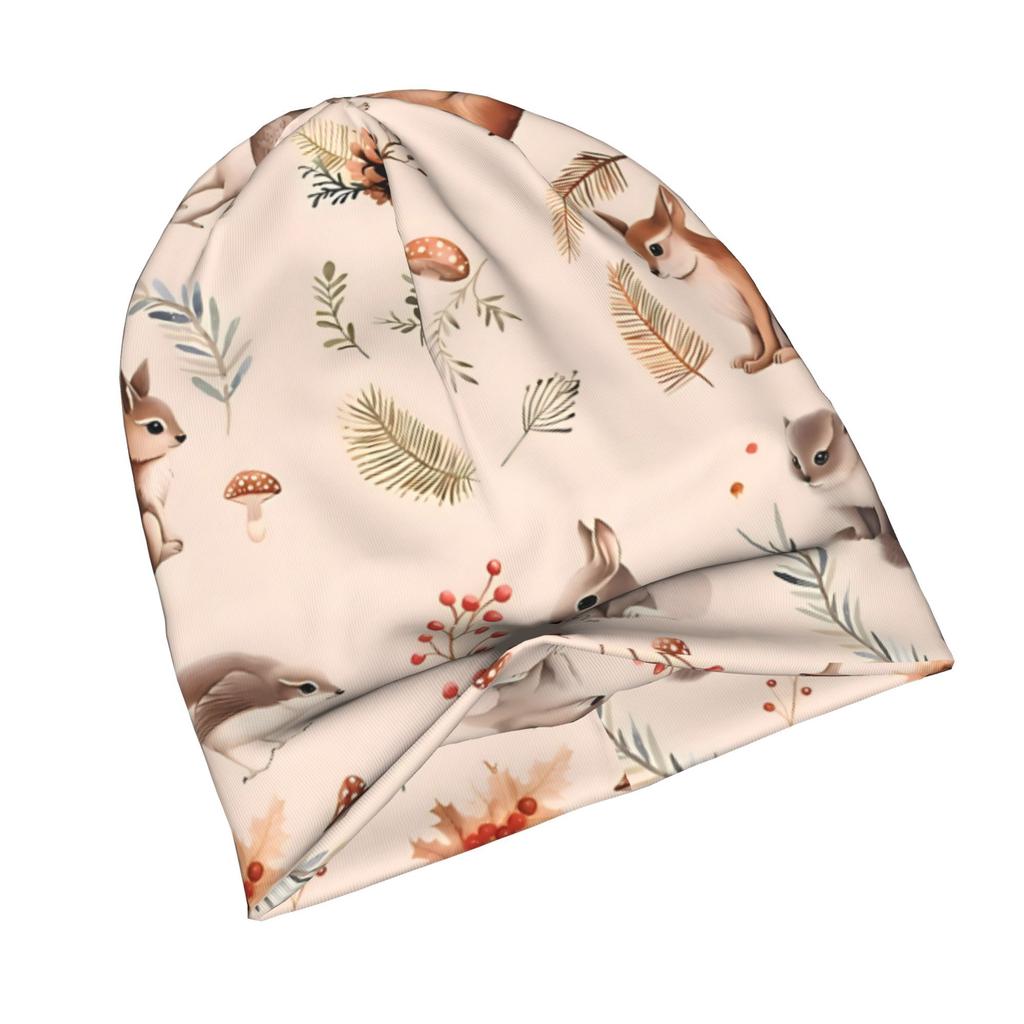 Woodland Animals Daily Style Knit Hat for Adults Perfect for Weekend Errands Quick Meetups Or Everyday City Wear with a Touch of
