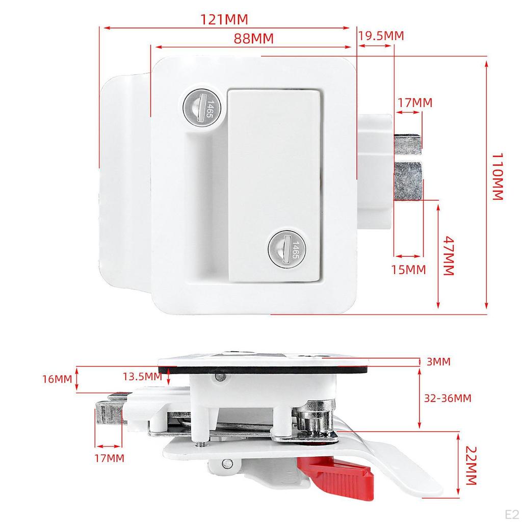 Door Latch Replacement for RVs with Paddle Handle And Keys