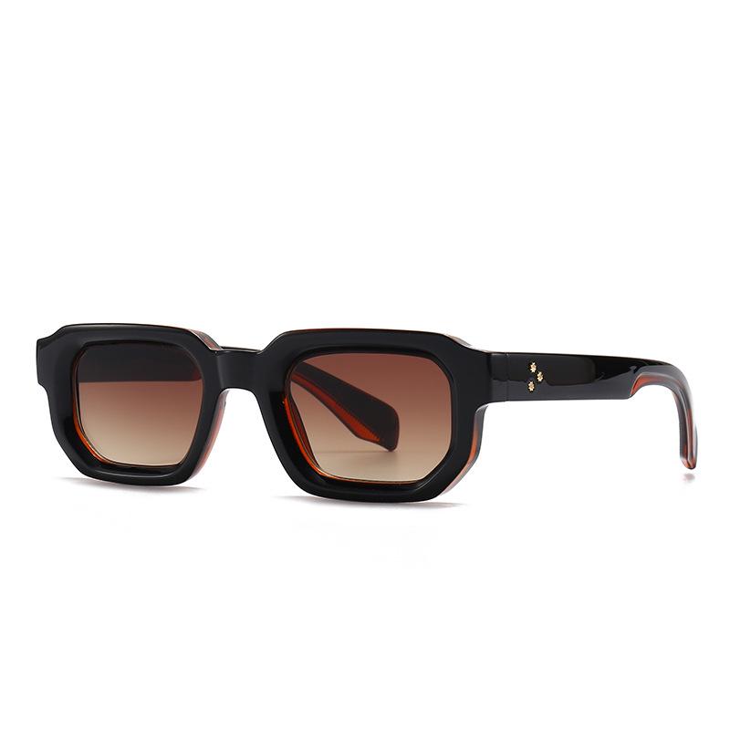 Trendy European & American Narrow Frame Retro Sunglasses - Style 35100
