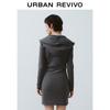 UR 2025 Autumn Women's Casual Hooded Slim-Fit Dress