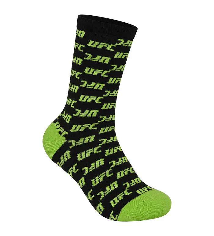 UFC Monogram Crew Socks Black U2SCU3303BK