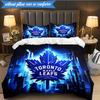 3PCS Maple Leafs Bedding Set Duvet Cover Closure Includes 1 Duvet Cover & 2 Pillowcases for All Seasons Bedroom Decor Christmas Fan gifts