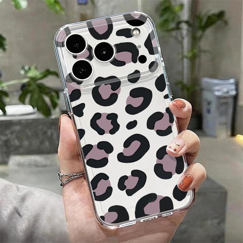 Leopard Print Phone Case For iPhone 17 Pro Max Coque iPhone 16 15 14 13 Pro Max 11 Clear TPU Silicone Soft Cover
