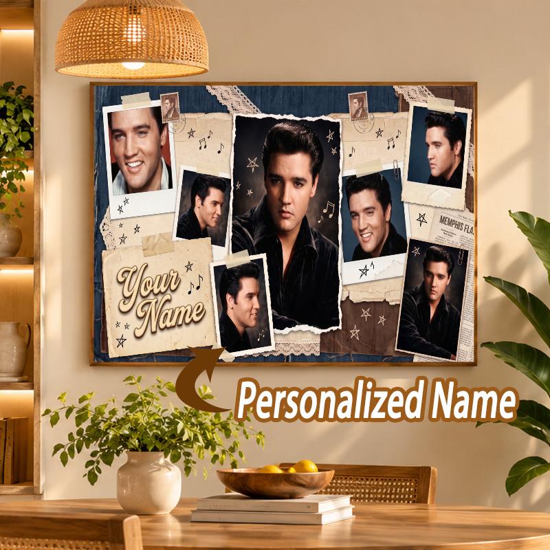 Custom Name Elvis Presley 5D Diamond Painting Personalized Full Drill Diamond Art Kit Gift