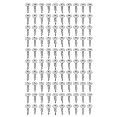 100 stuks Zelfborende schroef Kruiskop Ronde Ringkop RVS Bevestigingsmiddel Accessoire Set Kit