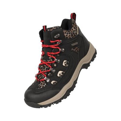 Womens/Ladies Adventurer Leopard Print Faux Suede Waterproof Walking Boots