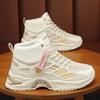 High Top Mesh Versatile Casual Thick Bottomed Running Shoes for Men Breathable Fashionable Trendy Youth Sport Daddy Footwear