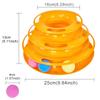 Three Levels Intelligence Toy for Cat Funny Cat Tower Puzzle Candy Color Grind Claws Amusement Ball Training Amusement Plate