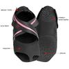 1 Pair New Foot Support Yoga Socks Toeless Non-Slip Grips & Straps, For Pilates, Barre, Ballet, Bikram, Workout For Women