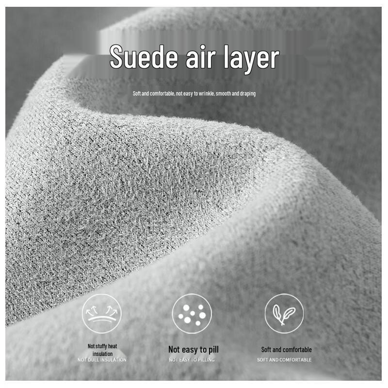 MINISO Men's Suede Round Neck Sweatshirt