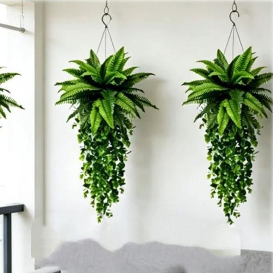 Fake Hanging Plants, UV Resistant Fake Vines, Artificial Ivy Plants, Outdoor Faux Plants, Indoor Bedroom Living Room Boho Wall Porch Shelf Decor