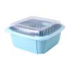 3 In 1 Double Layer Drain Basket Box with Lid Multifunction Refrigerator Crisper Storage Container Vegetable Organizer