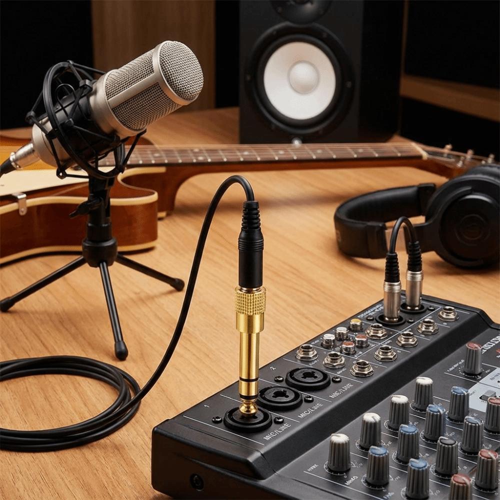 3.5mm Female Stereo TRS Converter 6.35mm Male AUX Cable Adapter Audio Adapter  Recording Devices