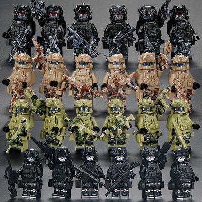 Spezialeinheiten Militärfiguren, Ghost SWAT Soldaten, Bausteine, Explosionsgeschützte Polizei Bausteine, Ghost SWAT
