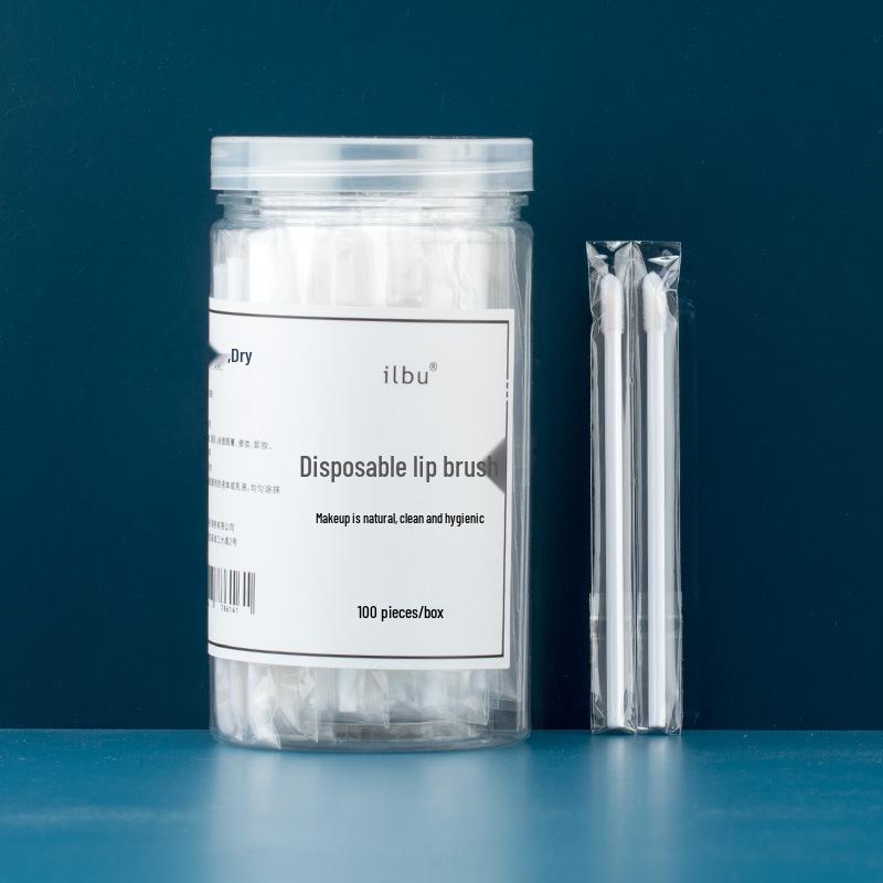 

Individually Wrapped Double-Headed Lip Brush - Professional Disposable Lipstick and Gloss Applicator 25 per Bag