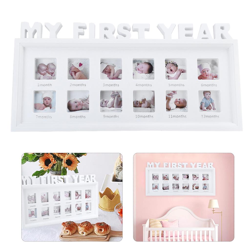 Baby Picture Keepsake Frame Infant Newborn Wall Photo Frames Memorable Photographs Albums
