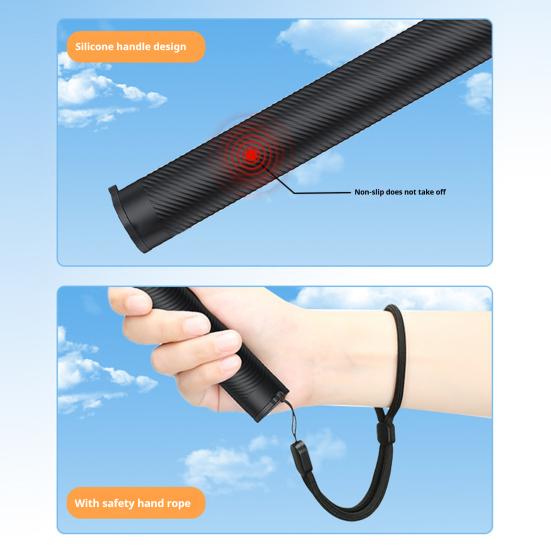 Selfie-Stick Verstellbare Verlängerungsstange Extra Lang Kompaktes Design Tragbar Actionkamera Selfie-Stick Zubehör