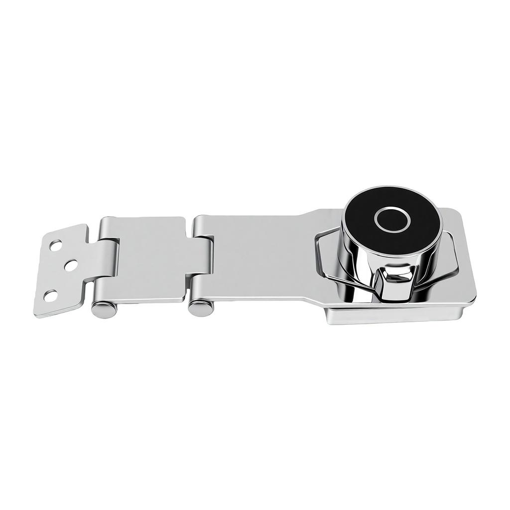 Fingerprint Cabinet Hasp Lock Zinc Alloy Rechargeable Biometric Keyless Lock for Drawer Doors Mailboxes Safes