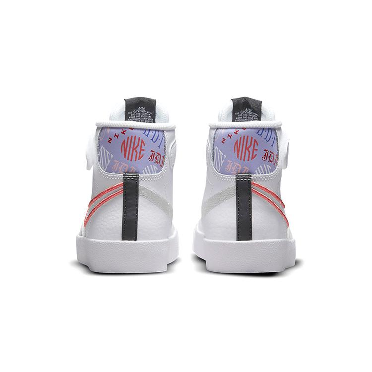 Новые износостойкие нескользящие полувысокие кеды для скейтборда Nike Blazer 77 SE, белые, серые, фиолетовые, для детей 3-7 лет, DJ0266-100