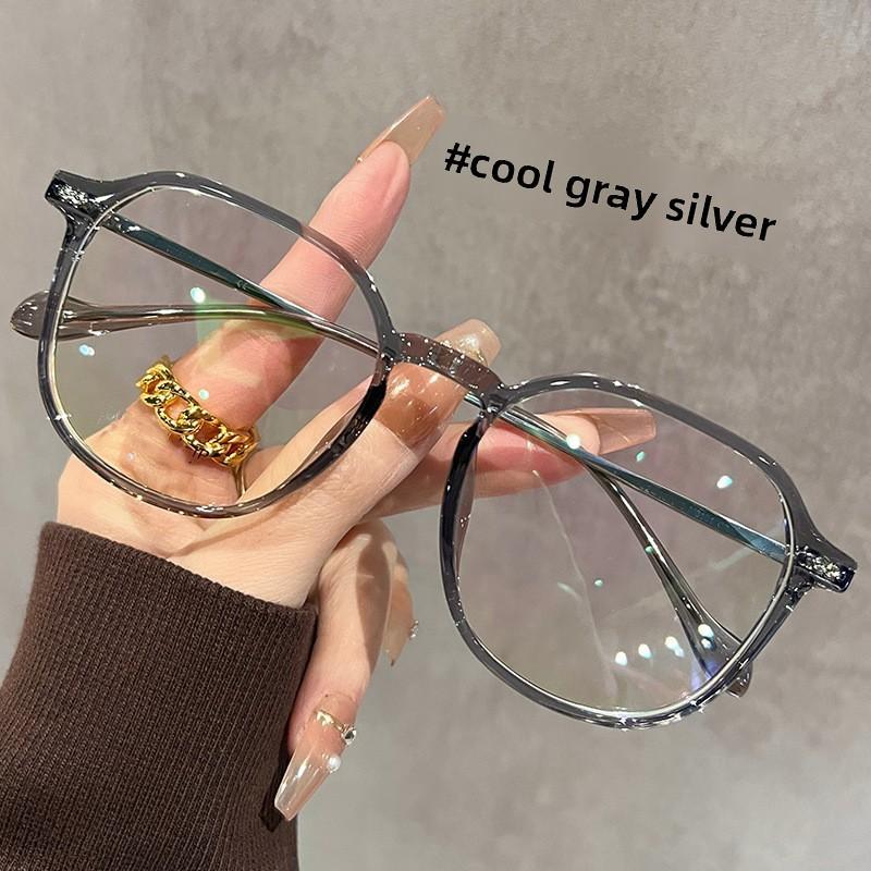 

Big Frame Flat Optical Glasses With Blue Light Filter For College Style And Comfortable Fit сірий колір