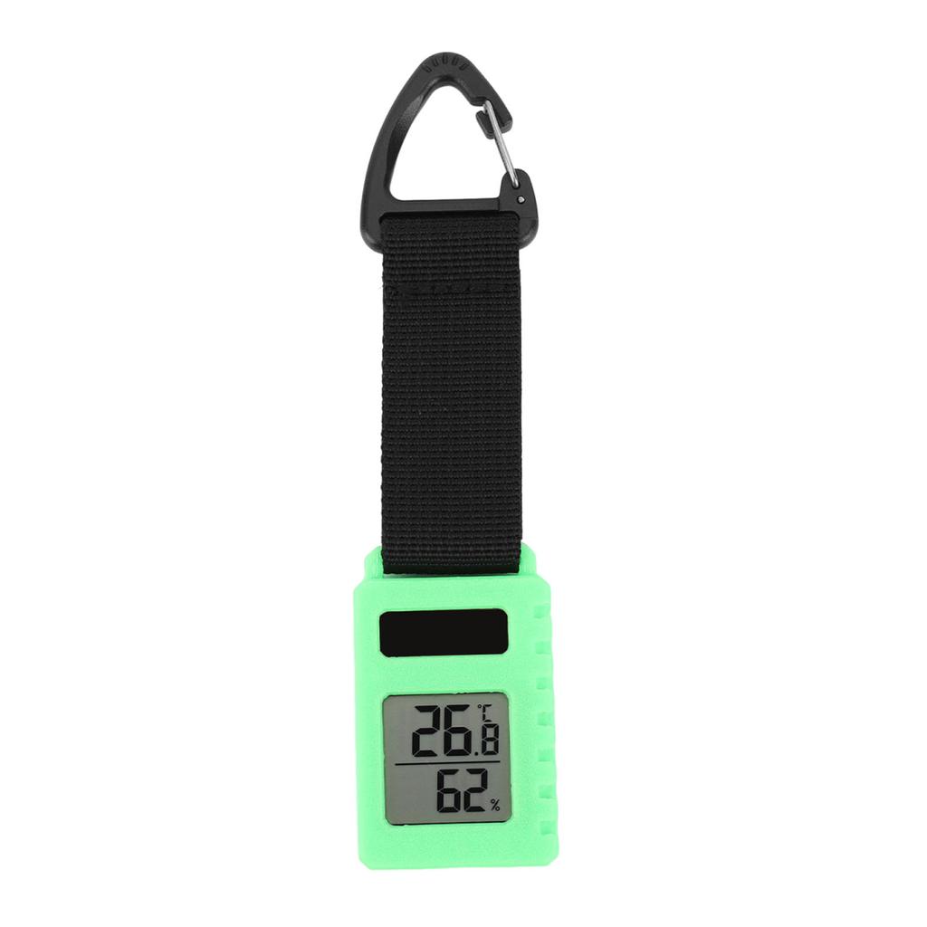 Backpacking Hiking Travel Thermometer with Carabiner Clip Temperature Humidity Meter Sensor Gauge for Camping Cellar Closet Home