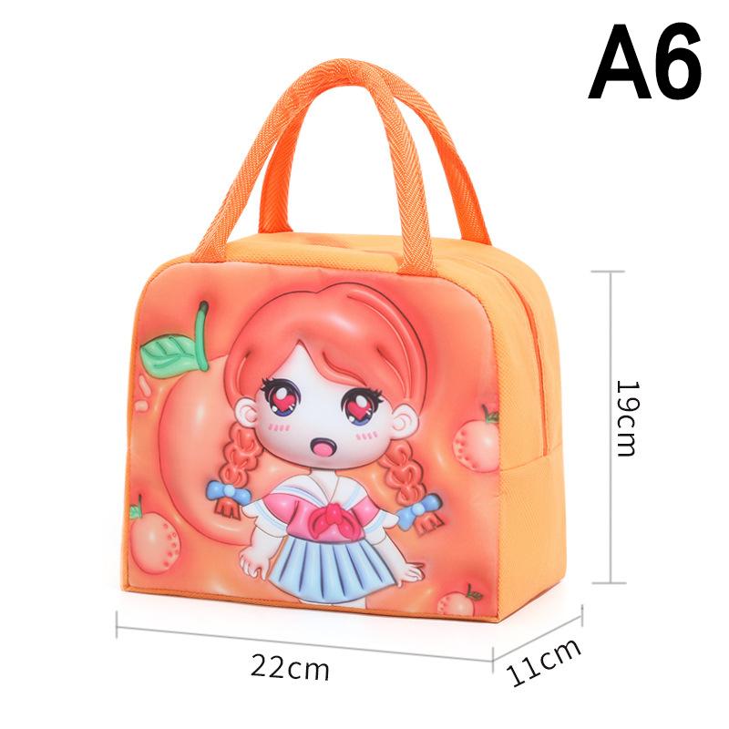 HUA 3D Cartoon Children s Lunch Bag Thermal Insulation Aluminum Foil Waterproof Oxford Cloth Bento Bag Portable Picnic Tote Bag 1500₽