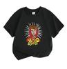 Kids Boys Girls 100% Cotton O-neck Short Sleeve T-Shirt, Cartoon Cool Boy Pattern Casual Soft Breathable Tee for Daily Wear School Holiday Top
