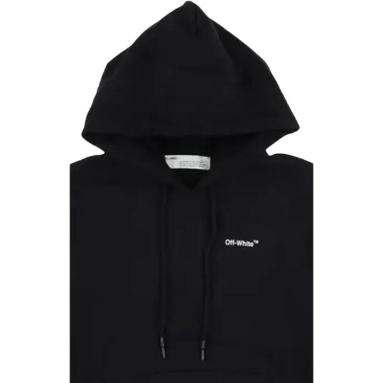 Off-White 3D Marker Arrows Hoodie Black Unisex Tops OMBB097G20FLE002