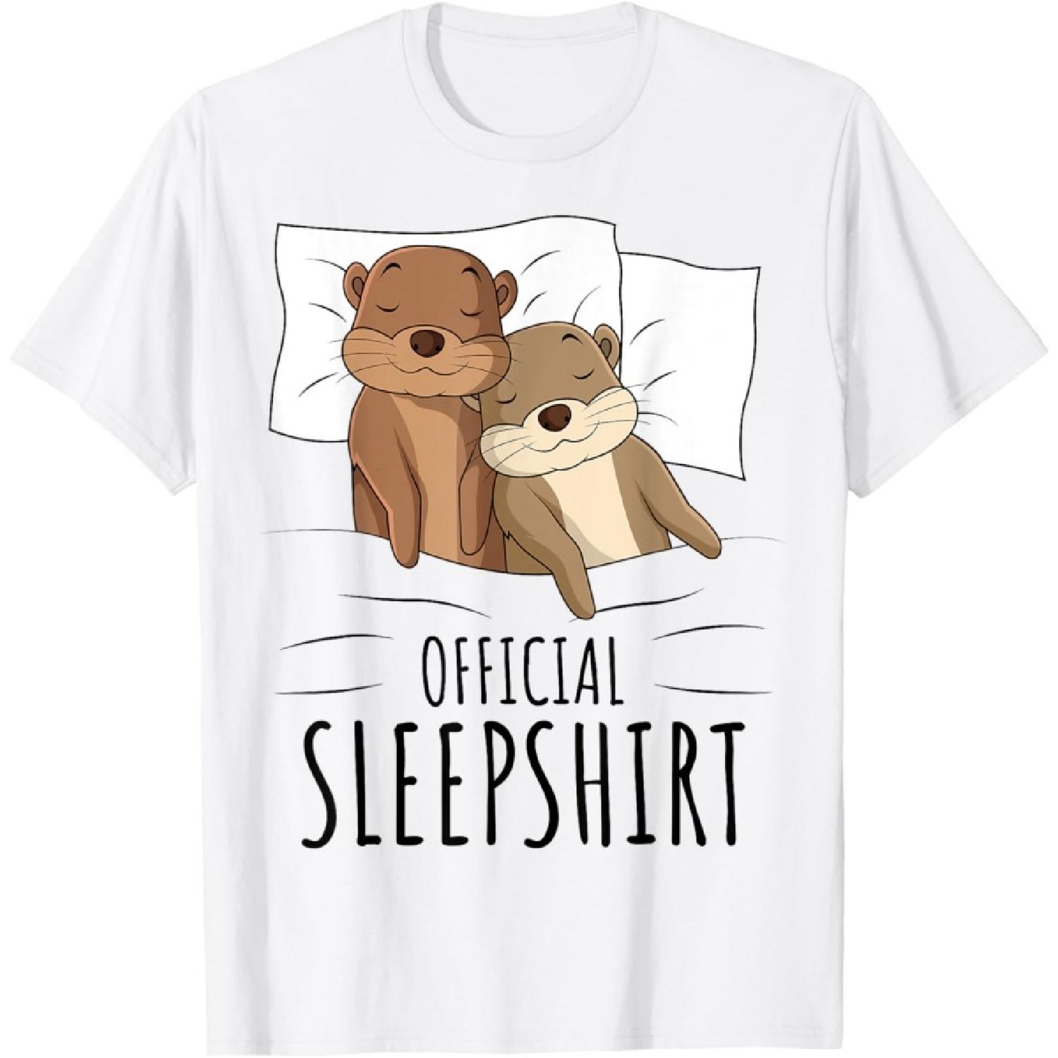 Sleeping Sea Otter Lover Napping Official Sleepshirt T-Shirt XXXXXL белый