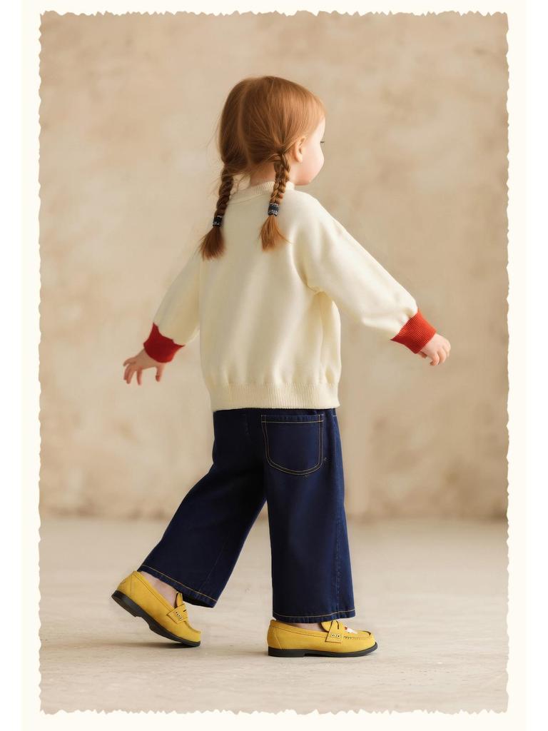 2025 Autumn Korean Style Kids' Casual Loose-Fit Jeans