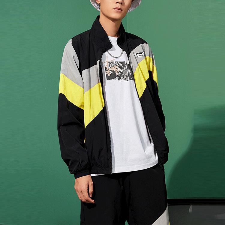 Li Ning Sports Lifestyle Series Casual Long Sleeve Loose Jacket Unisex Jacket Black AJDR486-1