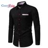 Cozy Up Men's Dress Shirts Long Sleeve Wrinkle-Resistant Casual Button Down Shirt
