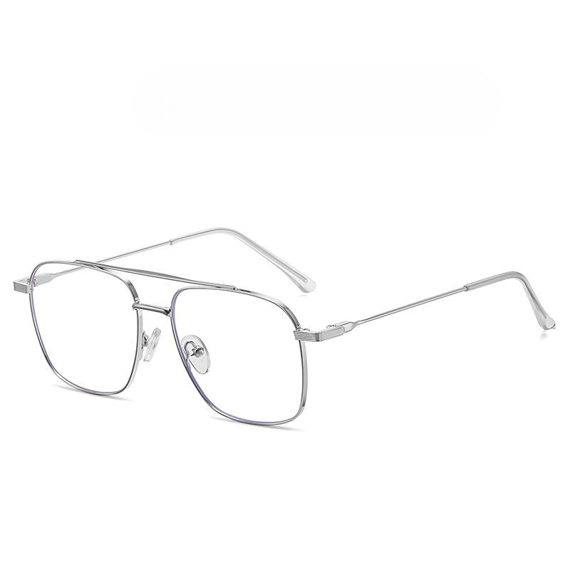 Myopia Frame Candy-colored Anti-blue Computer Mirror Metal Technology Glasses Frame for Men and Women with Flat Mirror.