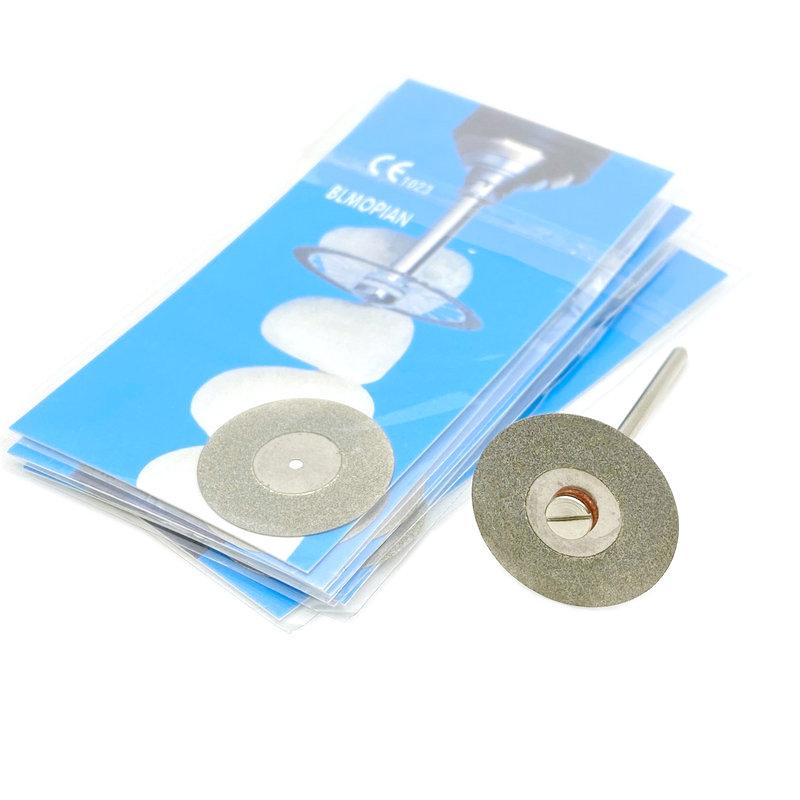 5 buc/set dentară ultra-subțire cu două fețe nisip porțelan disc de tăiere cu diamante dorn pentru disc diamantat instrumente de lustruit pentru stomatologie